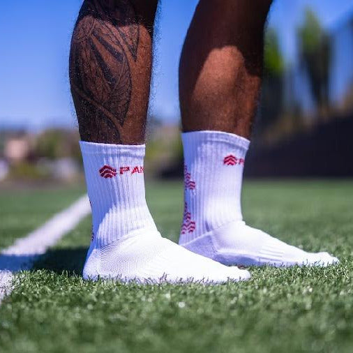 PANA Power-Grip 2.0 Grip Socks (White / Red)