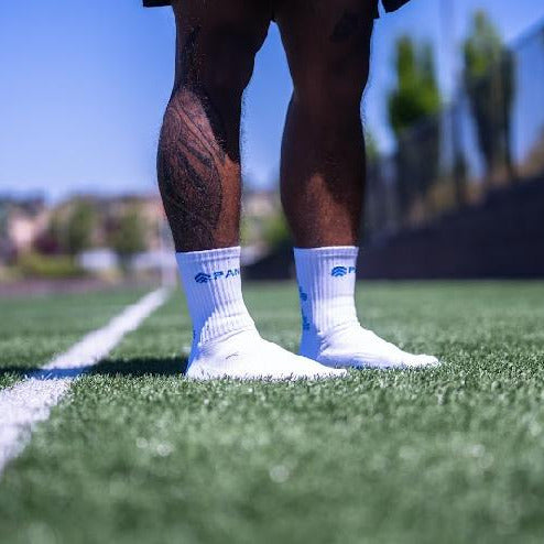 PANA Power-Grip 2.0 Grip Socks (White / Blue)