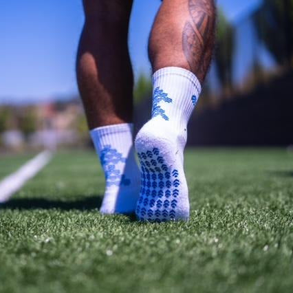 PANA Power-Grip 2.0 Grip Socks (White / Blue)