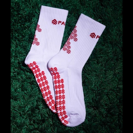 PANA Power-Grip 2.0 Grip Socks (White / Red)